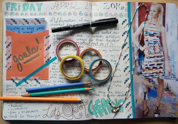 Creative journaling. Creative goal-setting. Visual journal.