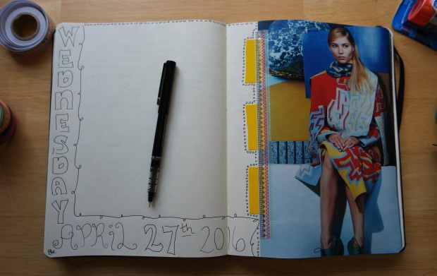 art journaling in my creative notebook
