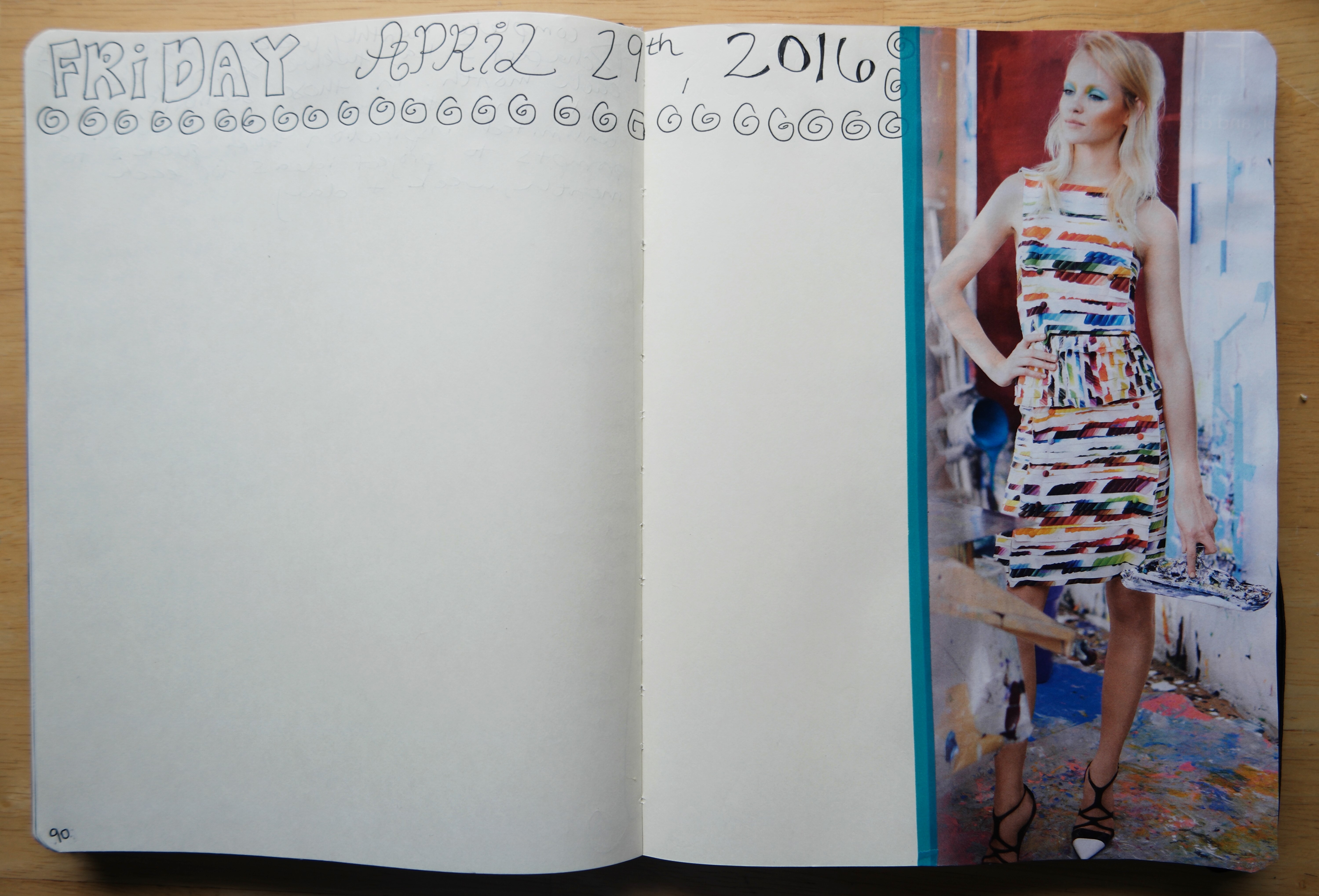 Creative Journaling in my visual notebook. Washi tape. Collage ephemera.