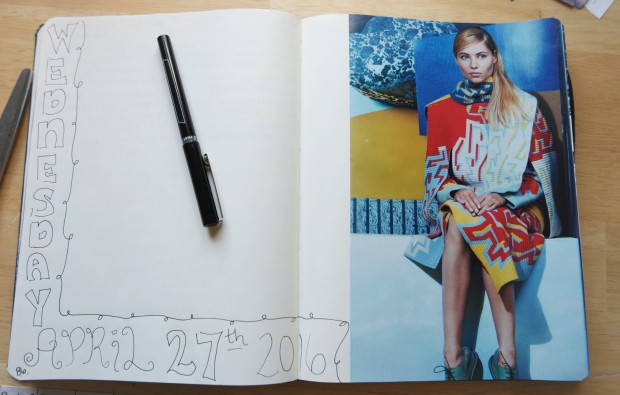Art journaling in my creative notebook